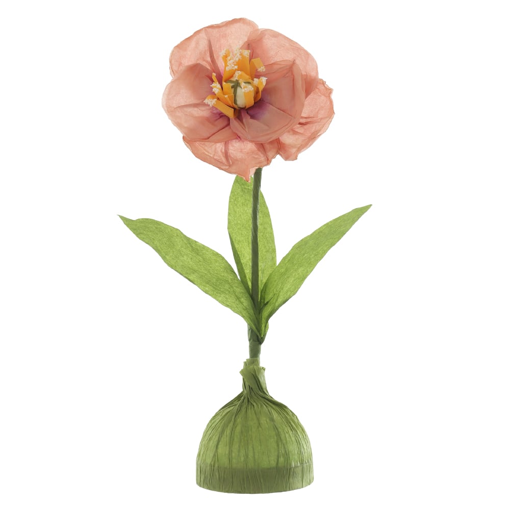 FLOR DECORATIVA PAPOULA (ROSA) 30cm