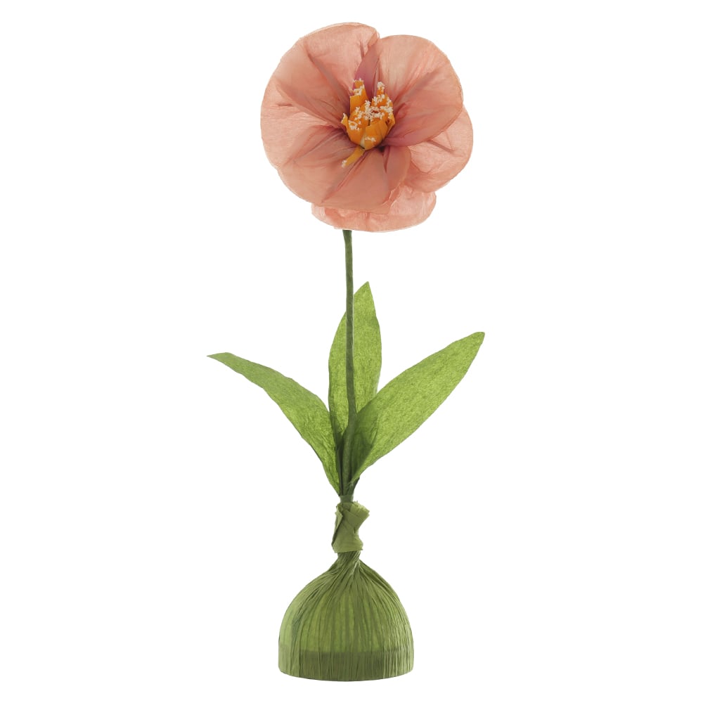 FLOR DECORATIVA PAPOULA (ROSA) 40cm