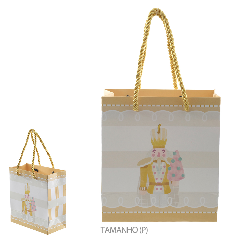 SACOLA DE PAPEL QUEBRA NOZES (COLORIDO) 15,5X14,3X7cm