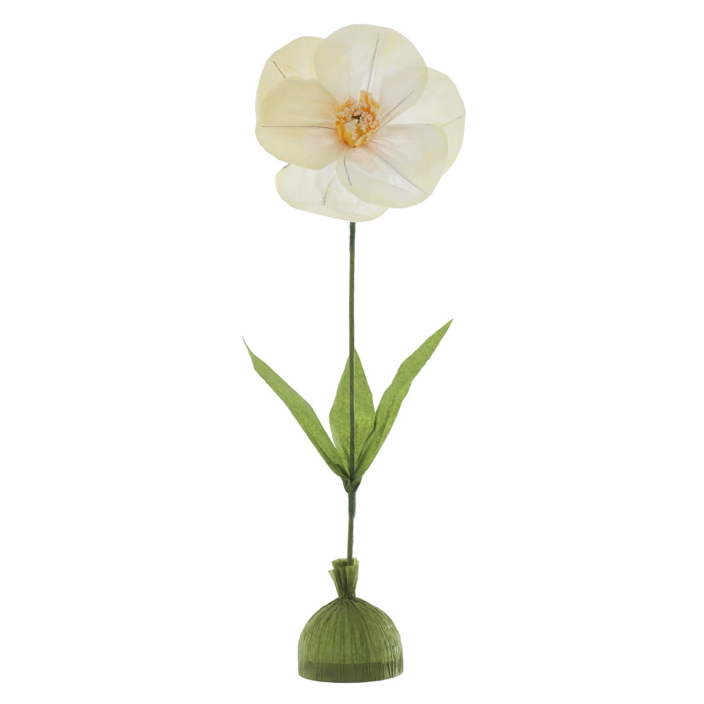 FLOR DECORATIVA PAPOULA (BRANCO) 62cm