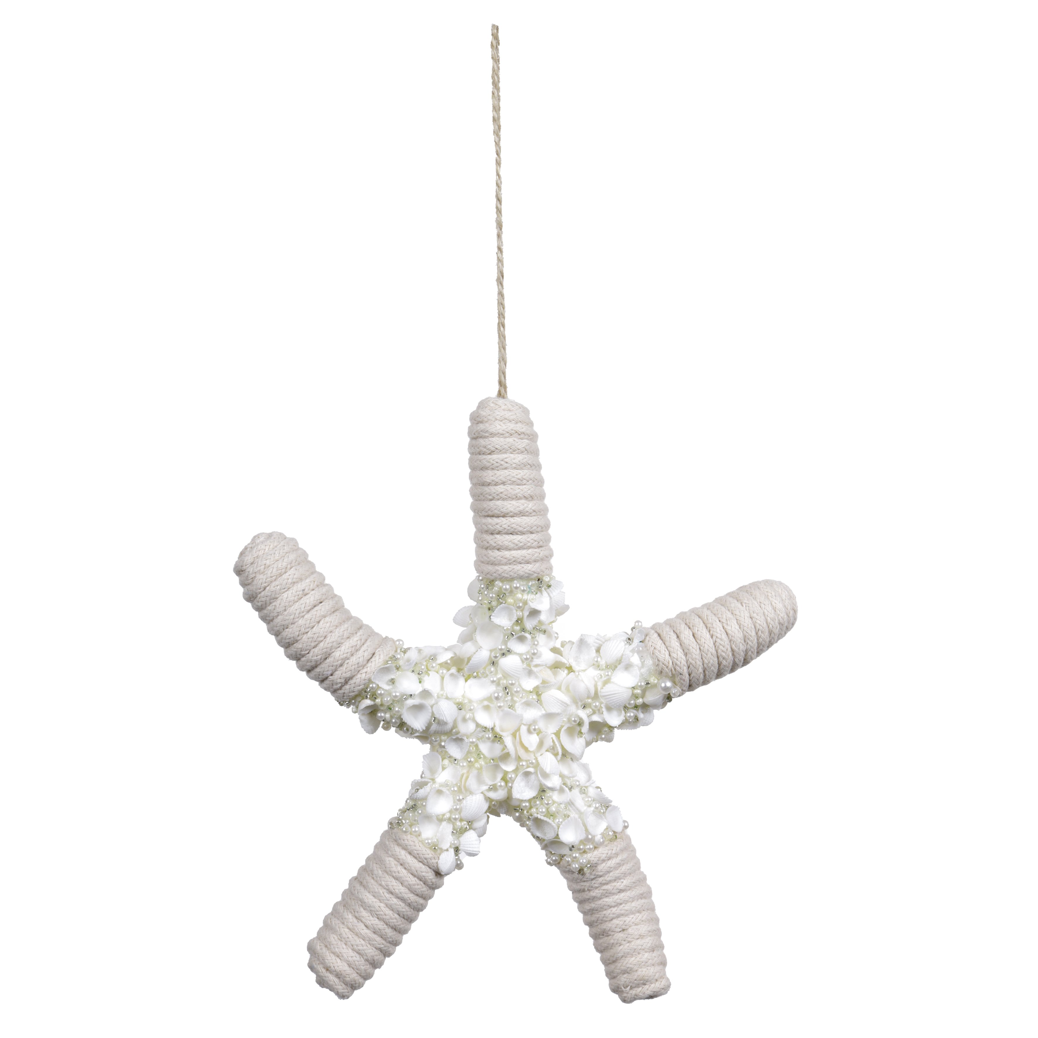 ENFEITE NATAL ESTRELA DO MAR (CREME) 19cm