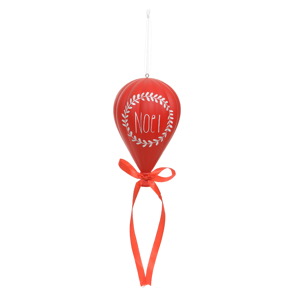 ENFEITE NATAL BALAO (VERMELHO) 15X10cm