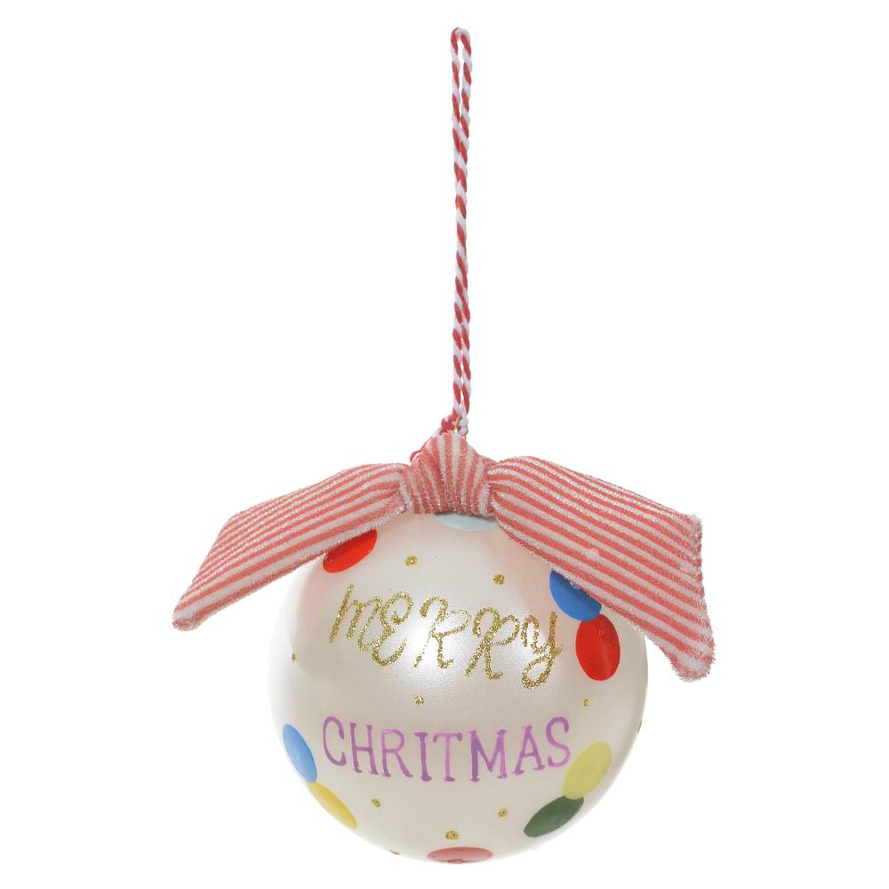 BOLA DECORADA NATAL (COLORIDO) 8cm