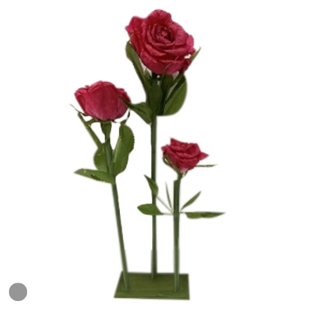 FLOR DECORATIVA ROSA (VERMELHO) 90cm