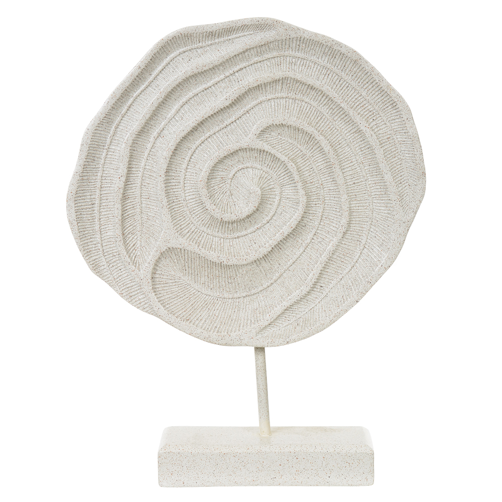 ESCULTURA DECORATIVA POLIRESINA (BRANCO) 33X25,5X6cm