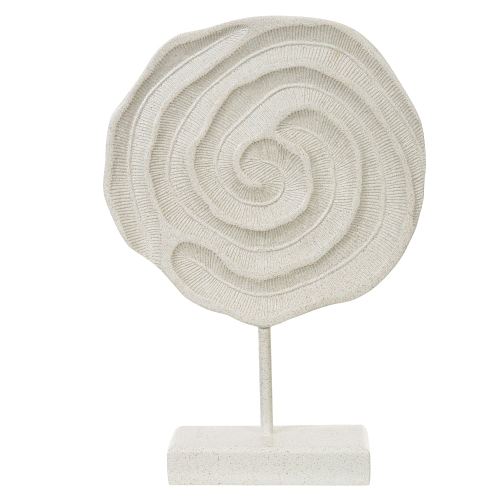 ESCULTURA DECORATIVA POLIRESINA (BRANCO) 30,5X21,6X6cm