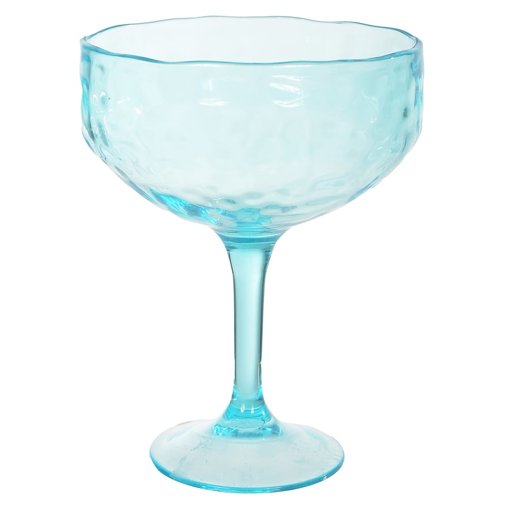 TACA MARTINI ACRILICO 540ml 16,9X12,4cm MARTELADO (AZUL)