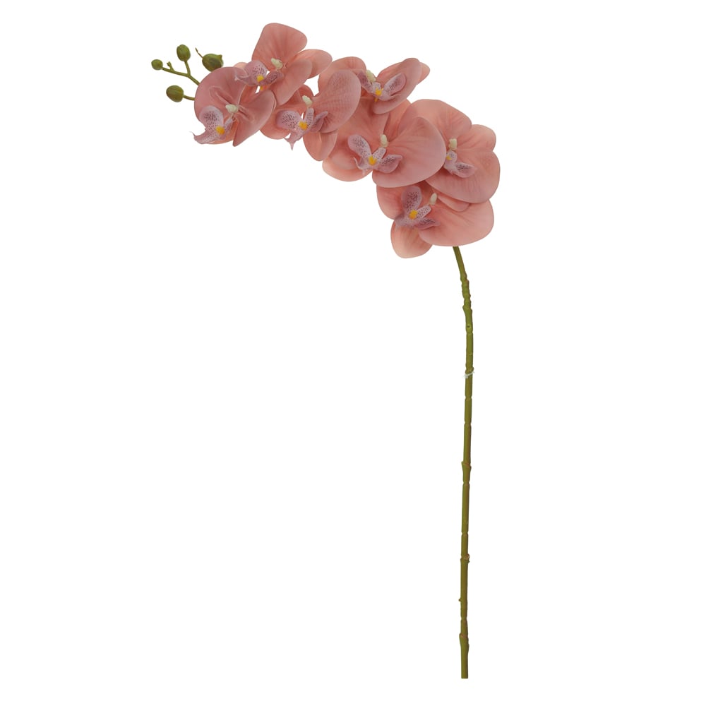 H.ORQUIDEA PHALAENOPSIS REAL TOQUE C/COAT X7 (ROSA ANTIGO) 80cm