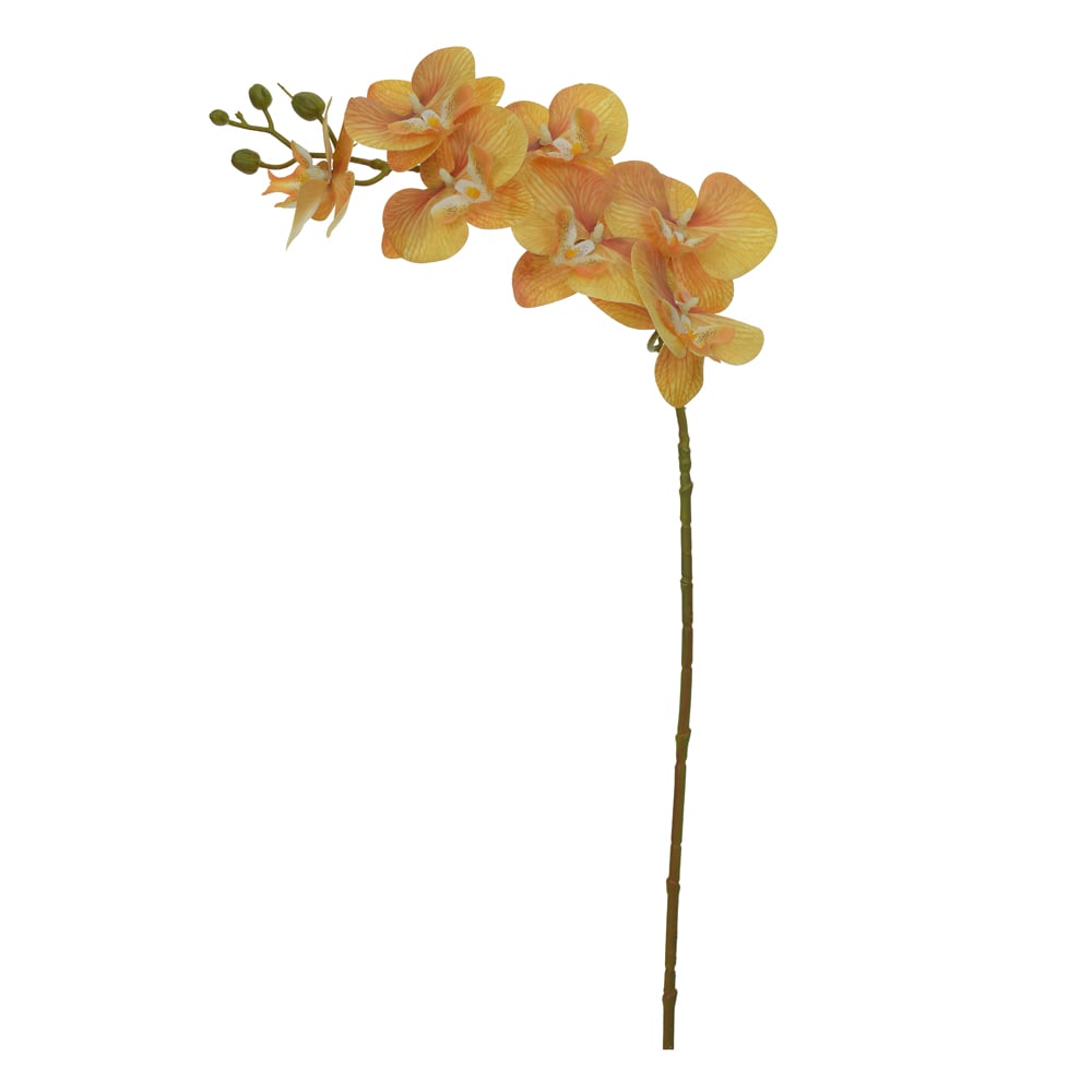 H.ORQUIDEA PHALAENOPSIS REAL TOQUE C/COAT X7 (LARANJA OUTONO) 80cm