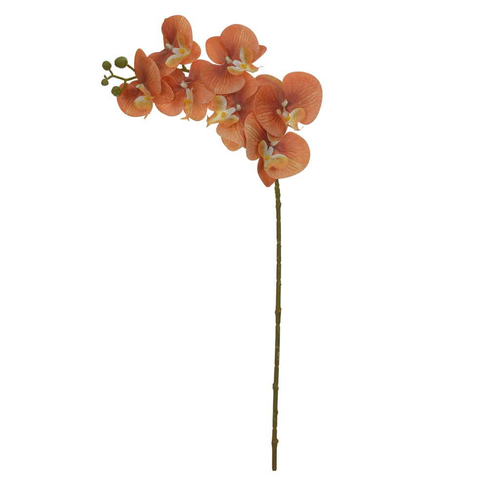 H.ORQUIDEA PHALAENOPSIS REAL TOQUE C/COAT X7 (OCRE OUTONO) 80cm