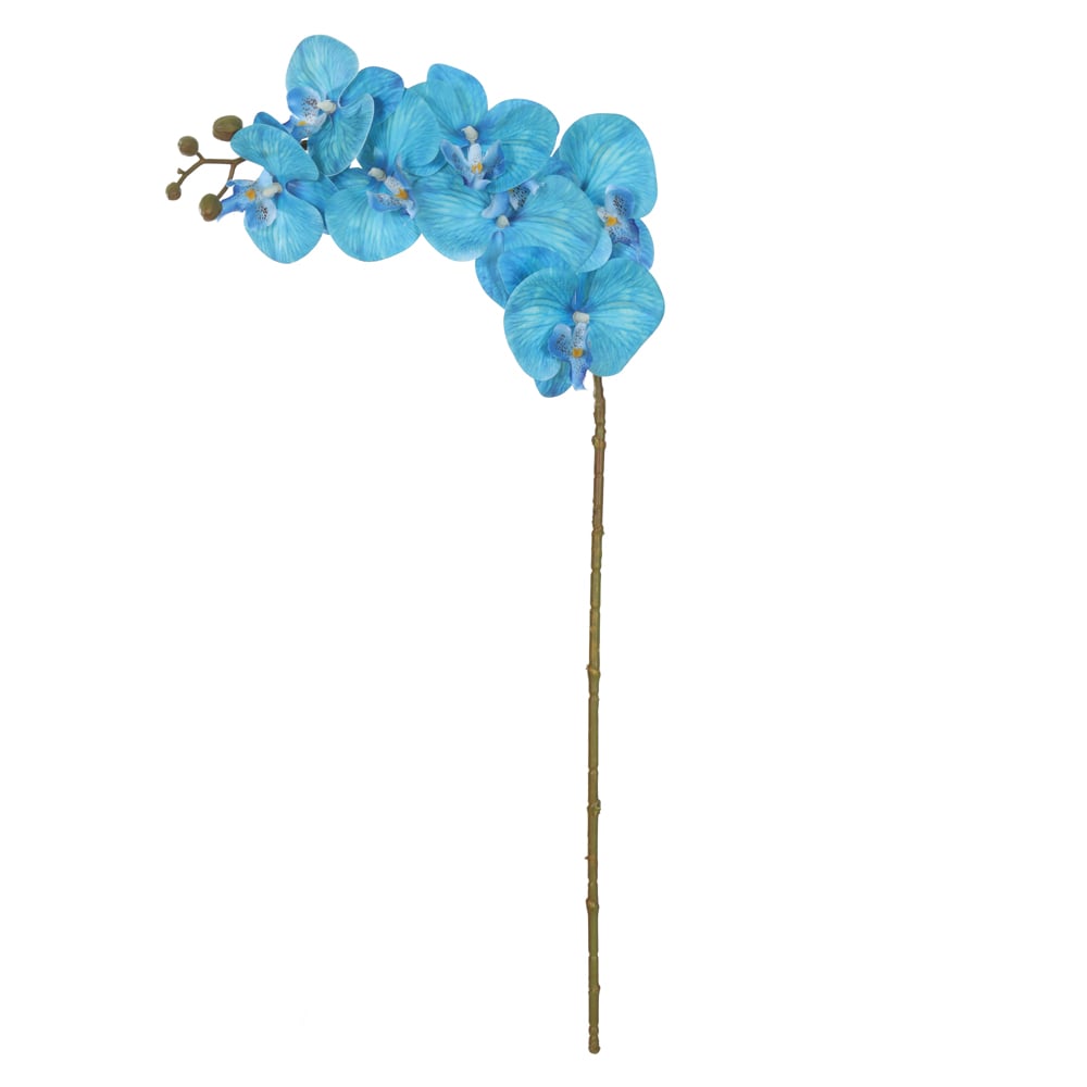 H.ORQUIDEA PHALAENOPSIS REAL TOQUE C/COAT X7 (AZUL) 80cm
