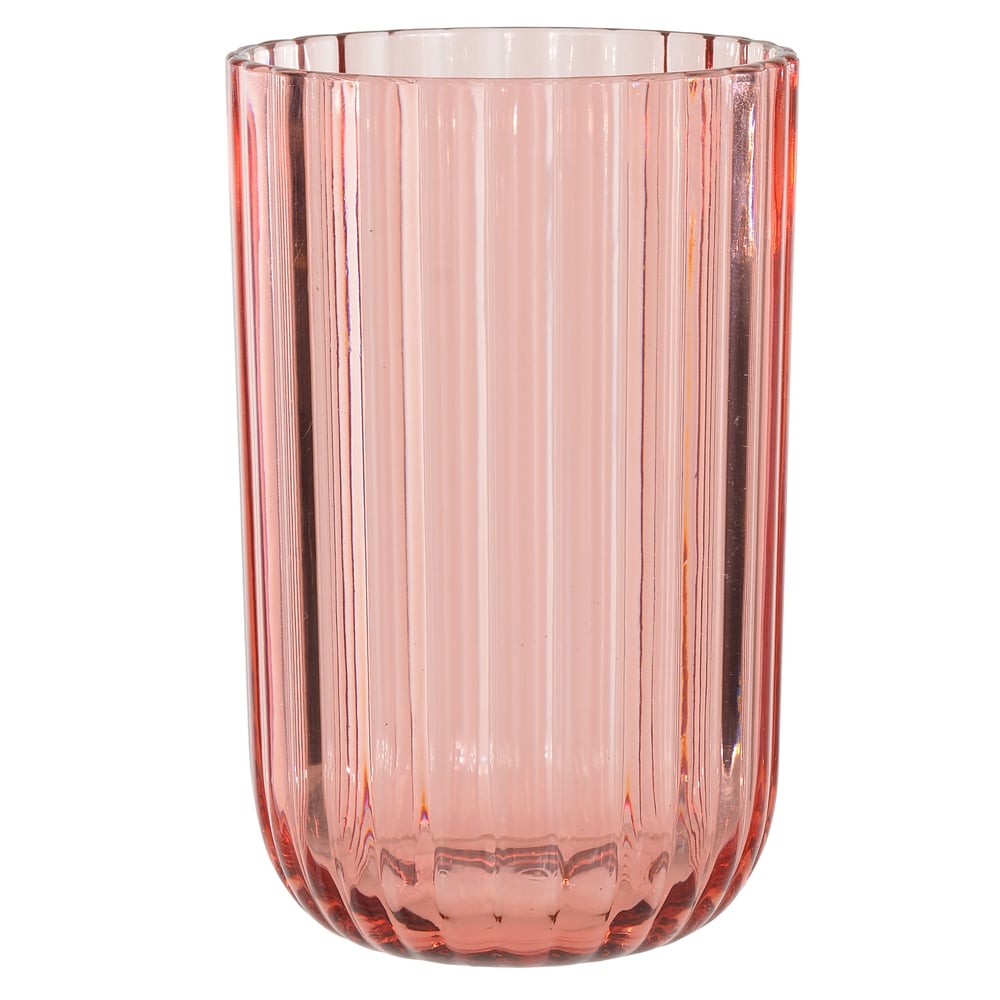 COPO ACRILICO 470ml 13X8,26cm CANELADA (ROSA)