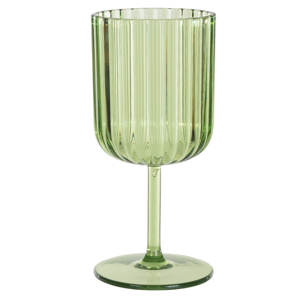 TACA ACRILICO 310ml 16,83X7,7cm CANELADA (VERDE)
