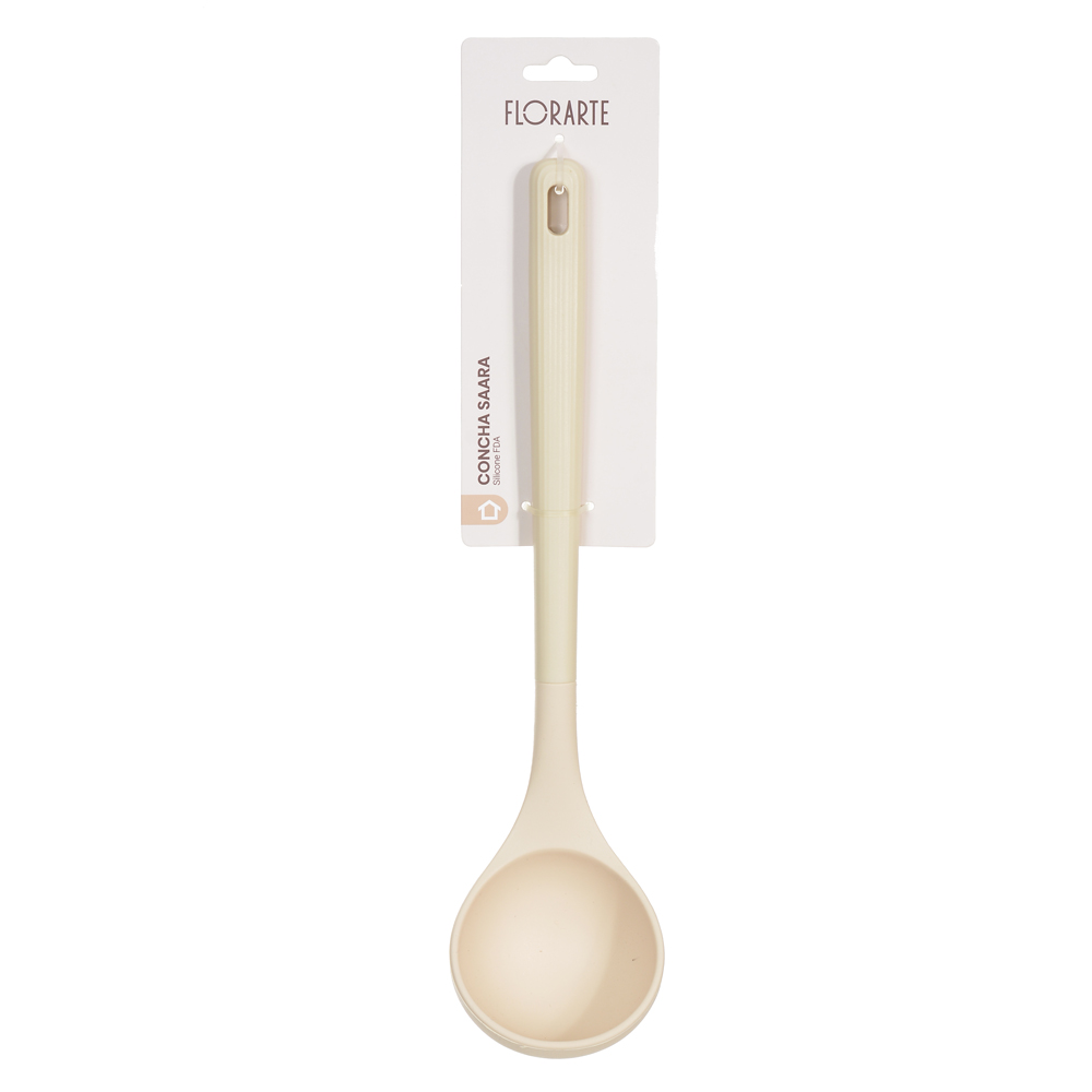 CONCHA SILICONE 31,5cm C/ CABO CANELADO SAARA (BEGE)