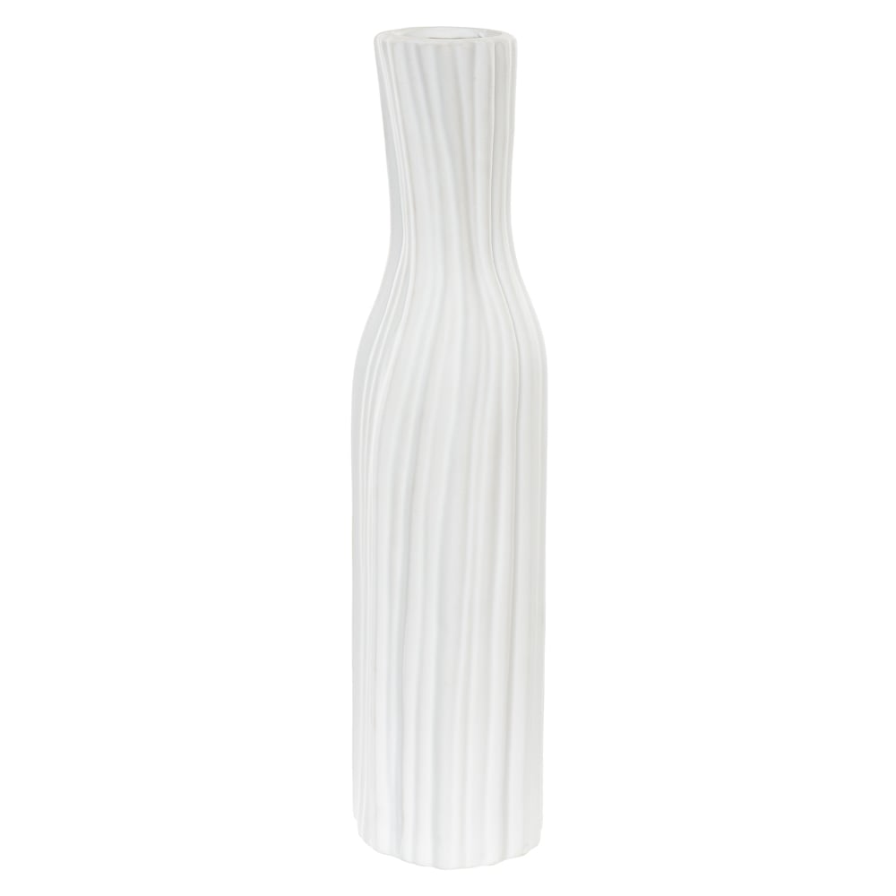 VASO DECORATIVO CERAMICA (OFF WHITE) 44,5X11X11cm