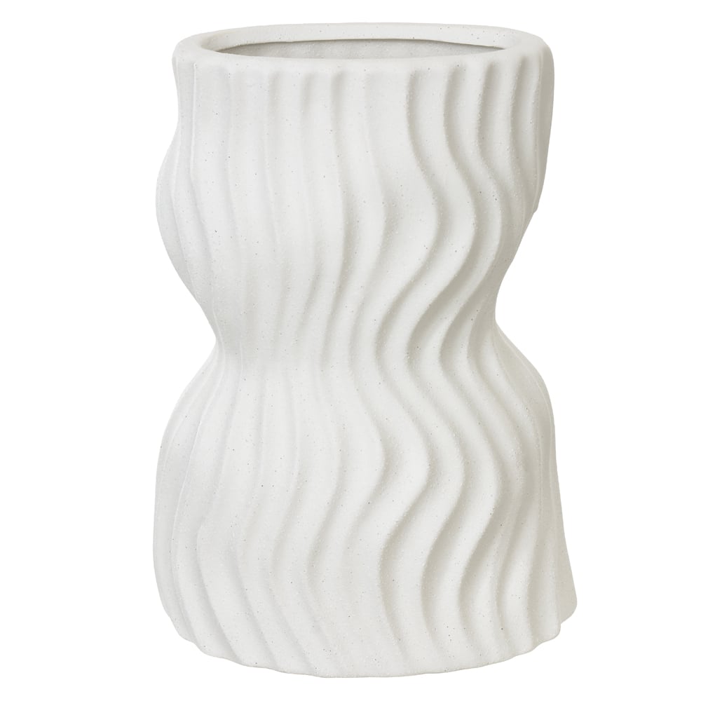 VASO DECORATIVO CERAMICA (OFF WHITE) 26X19X13,5cm