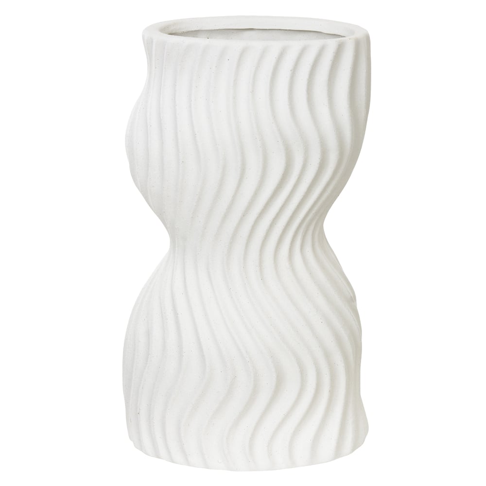 VASO DECORATIVO CERAMICA (OFF WHITE) 36X21X14cm