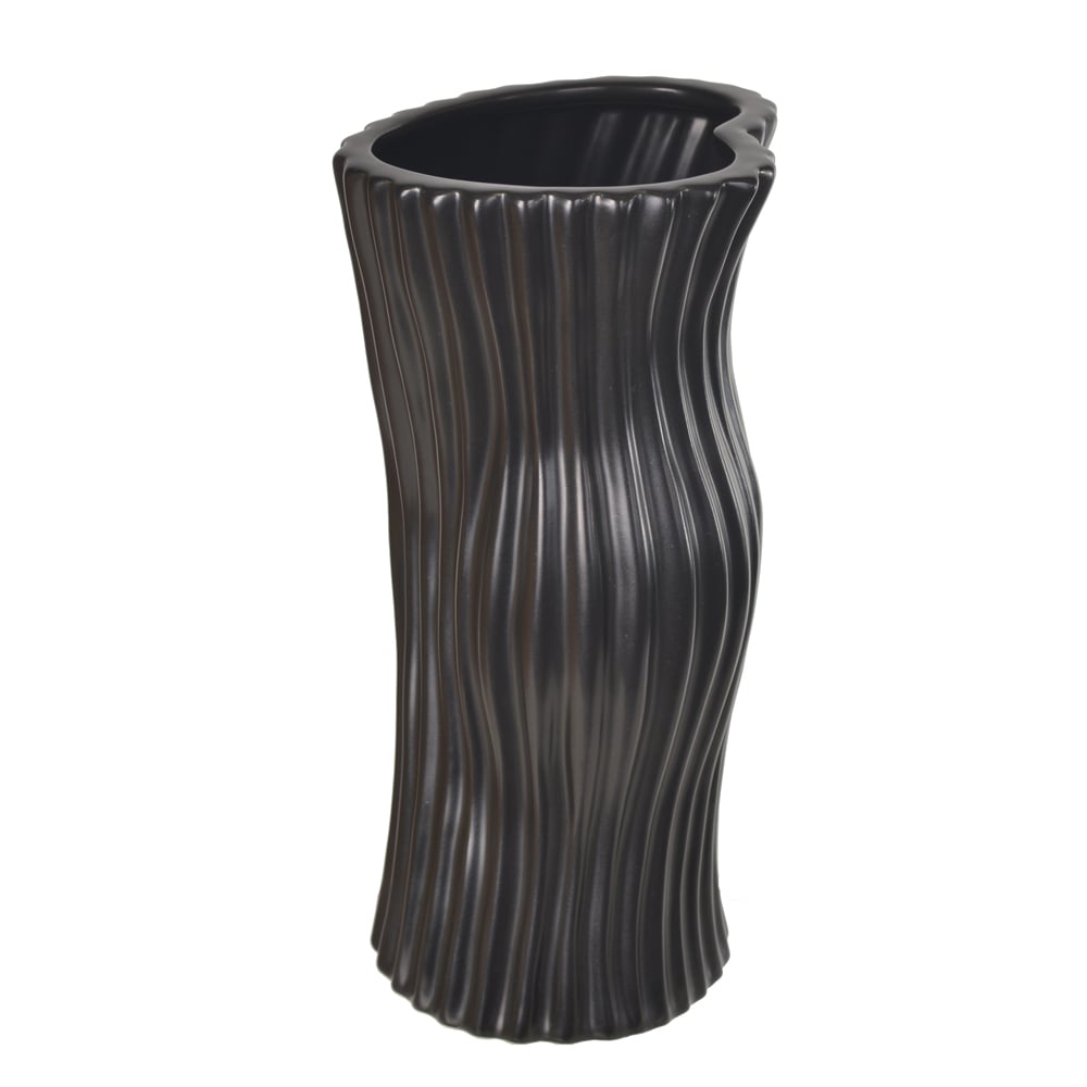 VASO DECORATIVO PORCELANA (PRETO) 27cm 14d