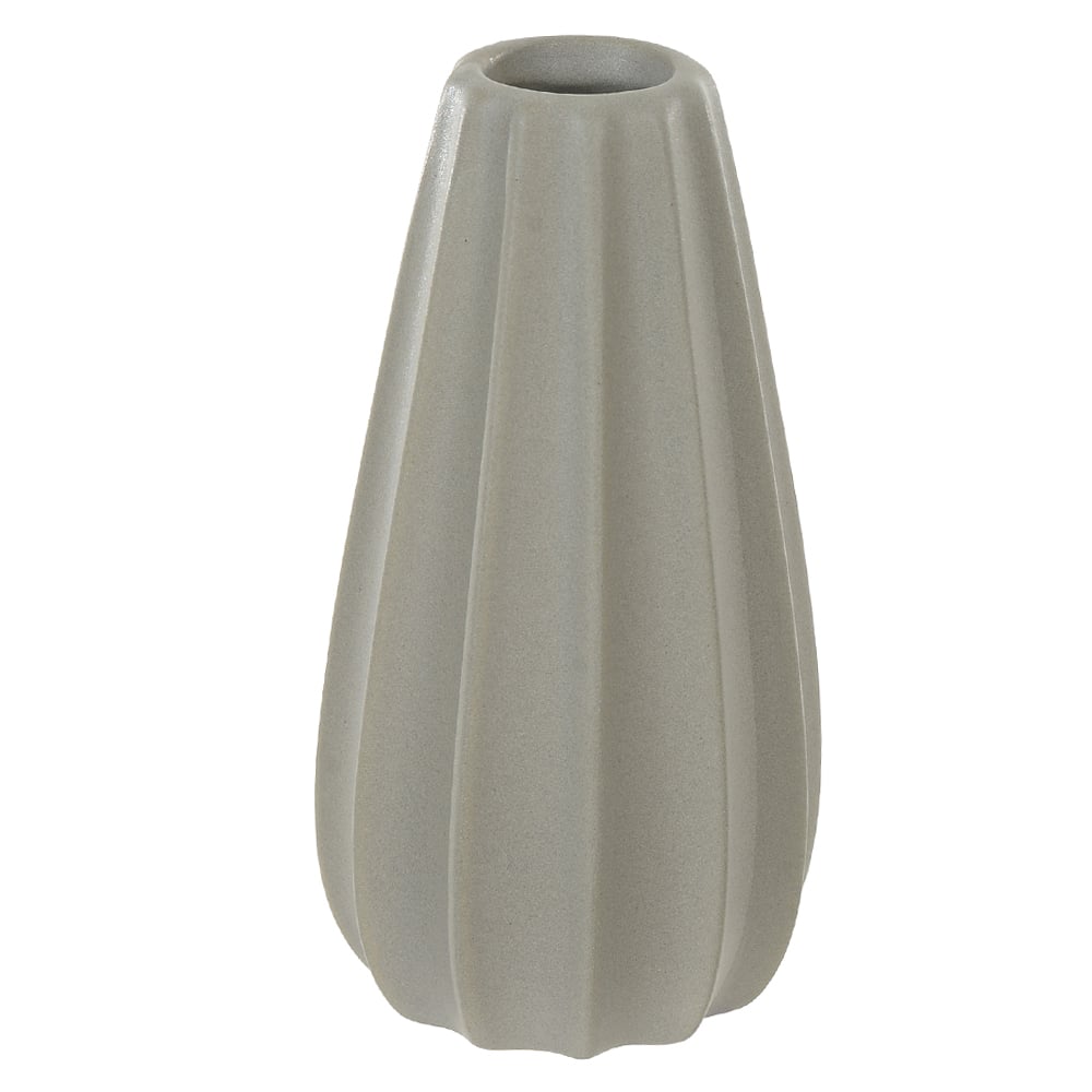 VASO DECORATIVO PORCELANA (CINZA) 13cm 7d
