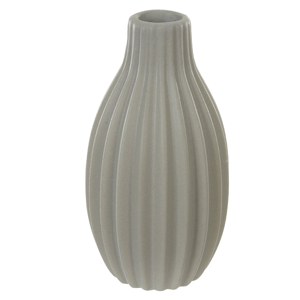 VASO DECORATIVO PORCELANA (CINZA) 13cm 7d