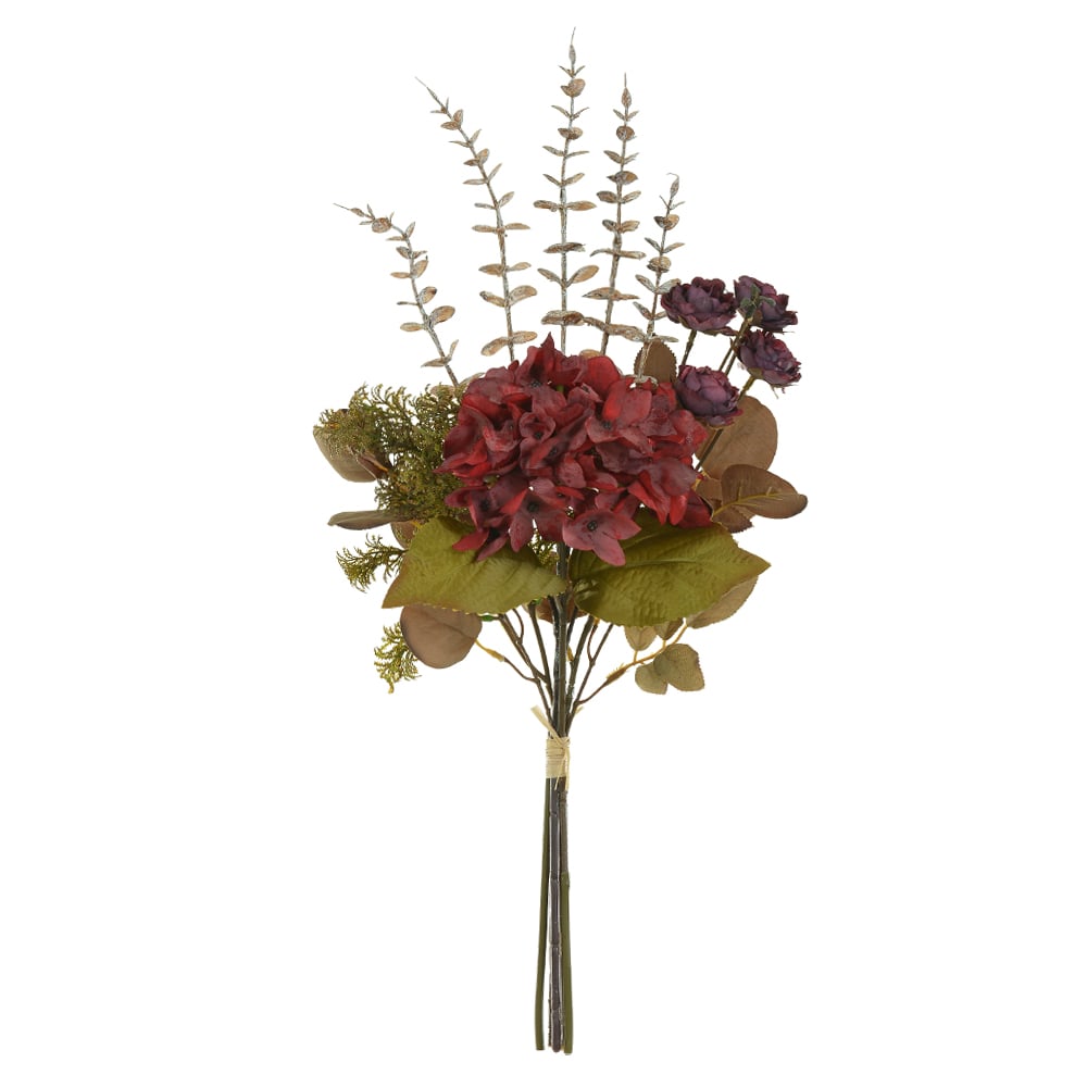 B.HORTENSIA RAMALHETE C/ FITA (MARSALA OUTONO) 55cm