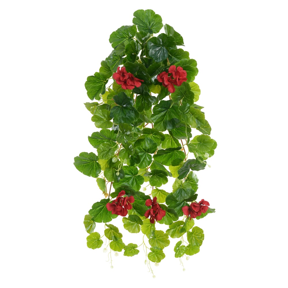 F.GERANIO REAL TOQUE PENDURAR PLASTICO X110 (VERMELHO) 70cm