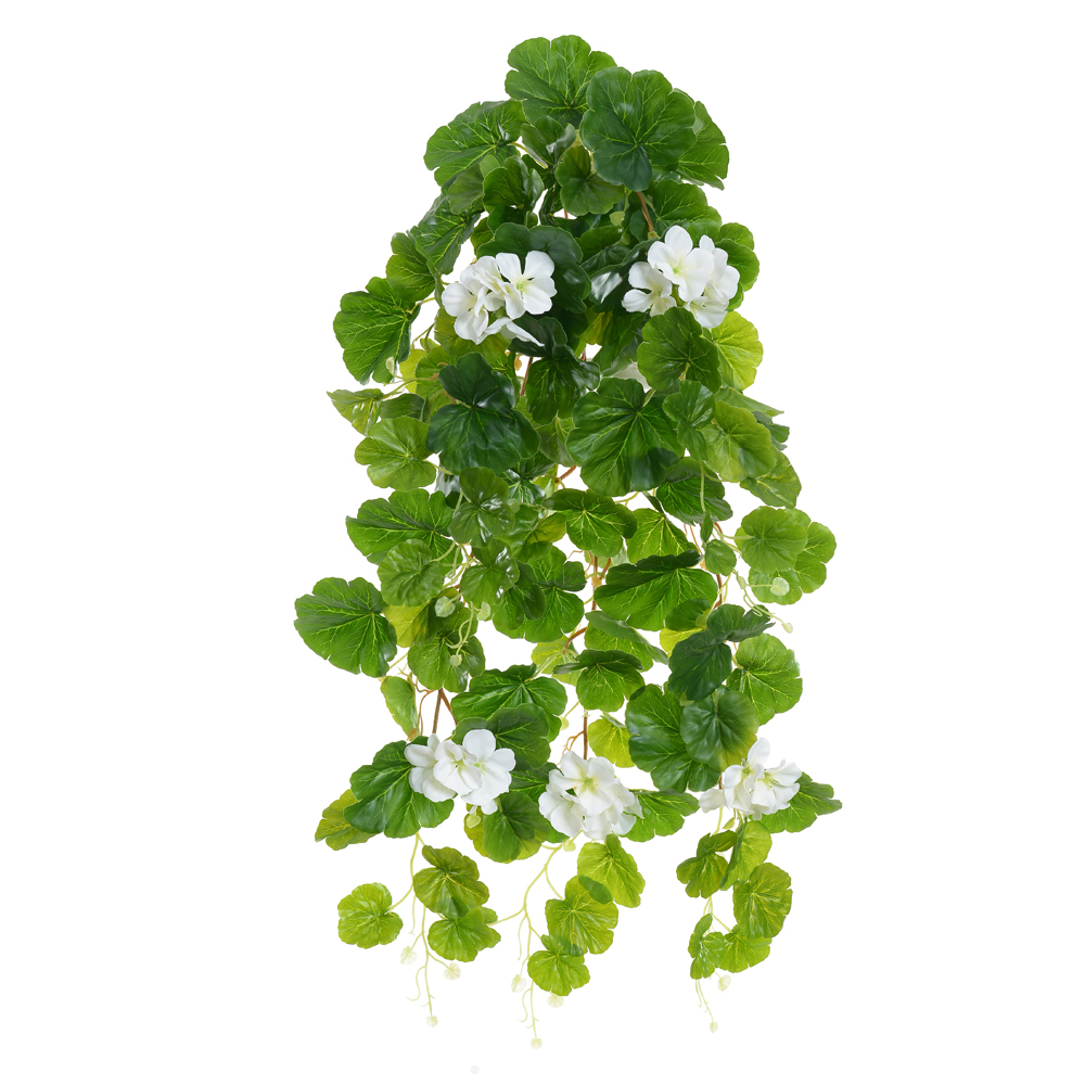 F.GERANIO REAL TOQUE PENDURAR PLASTICO X110 (BRANCO) 70cm