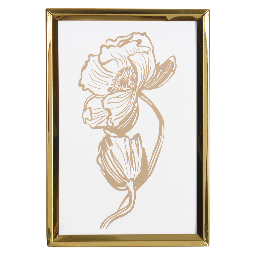 PORTA RETRATO METAL 10X15CM (DOURADO) 16X11X1,2cm