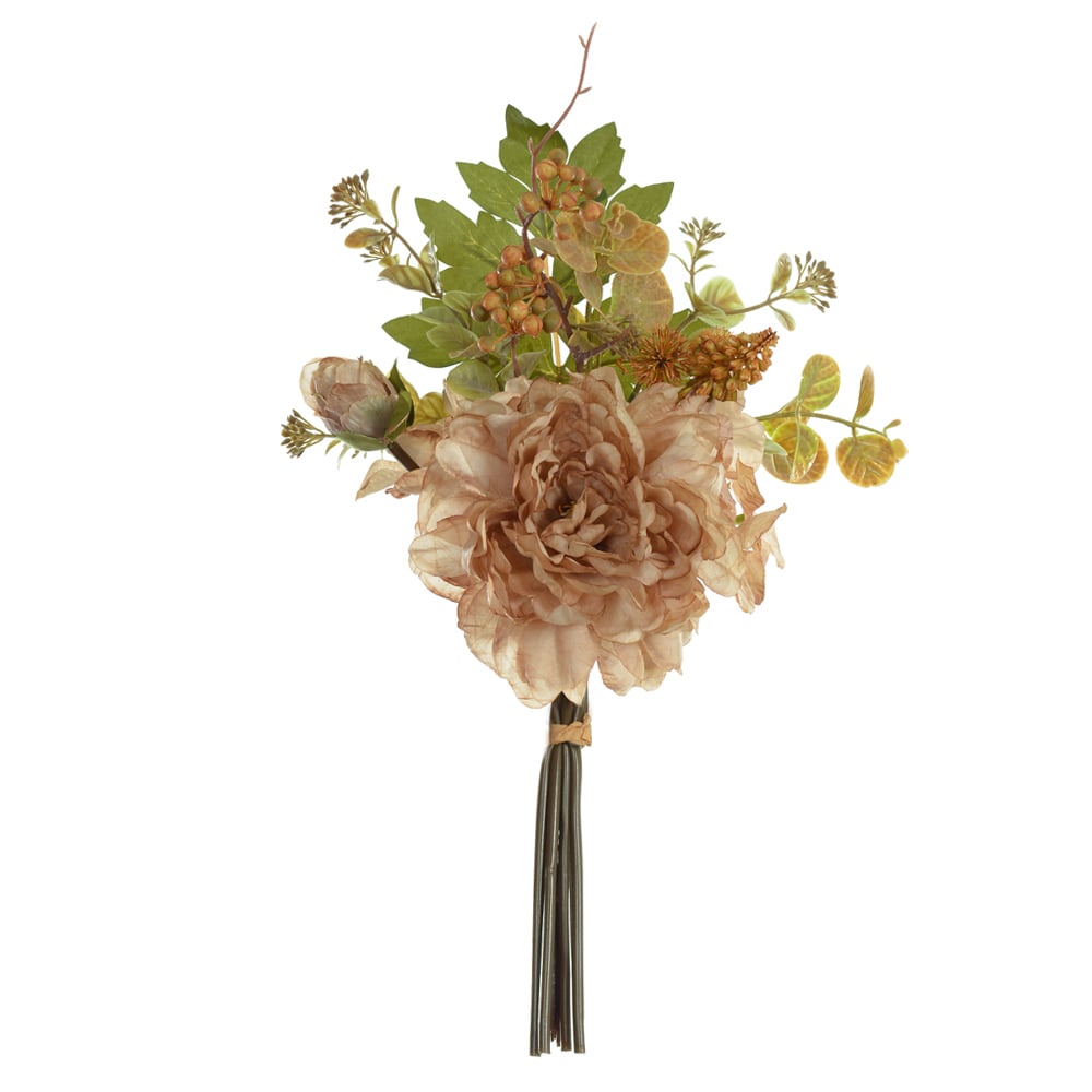 B.PEONIA RAMALHETE C/FITA (CHA OUTONO) 35cm