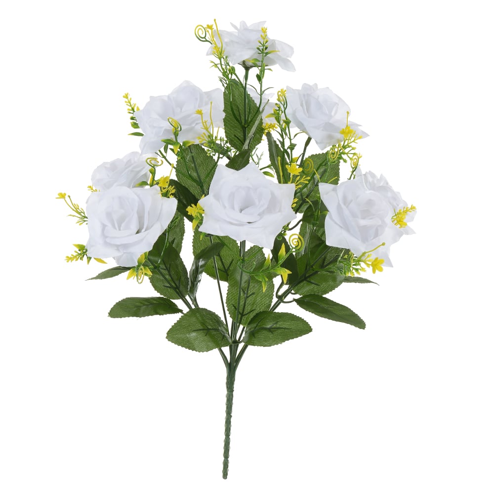 B.ROSA AVELUDADO X9 (BRANCO) 40cm