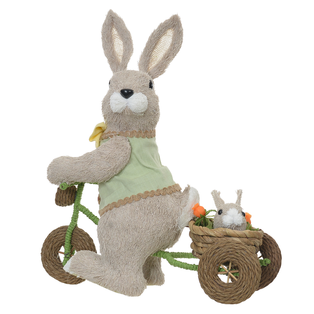 COELHO MAE E FILHO CARRINHO (BEGE VERDE) 31X14X34CM