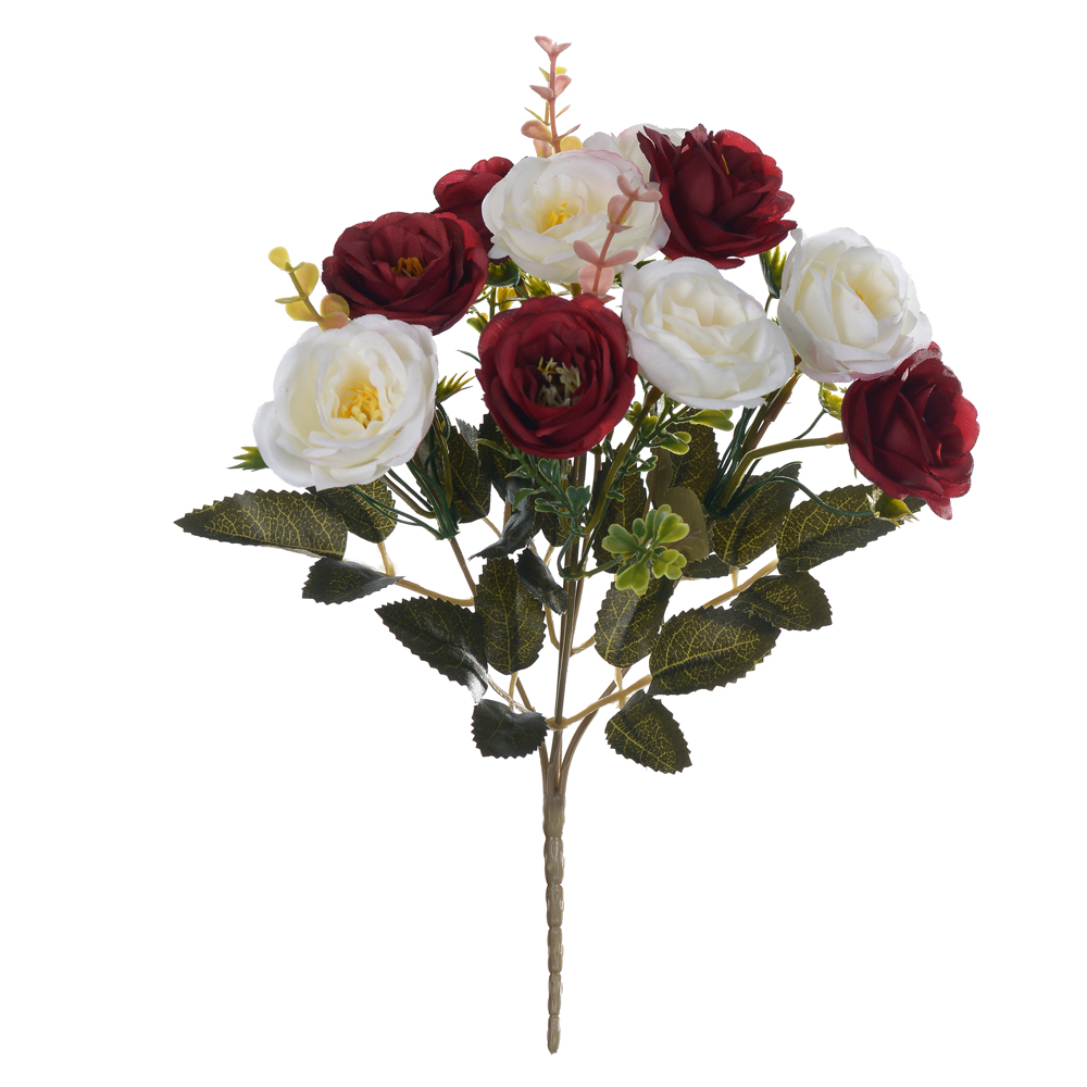 B.ROSA X10 (MARSALA OUTONO BRANCO) 30cm