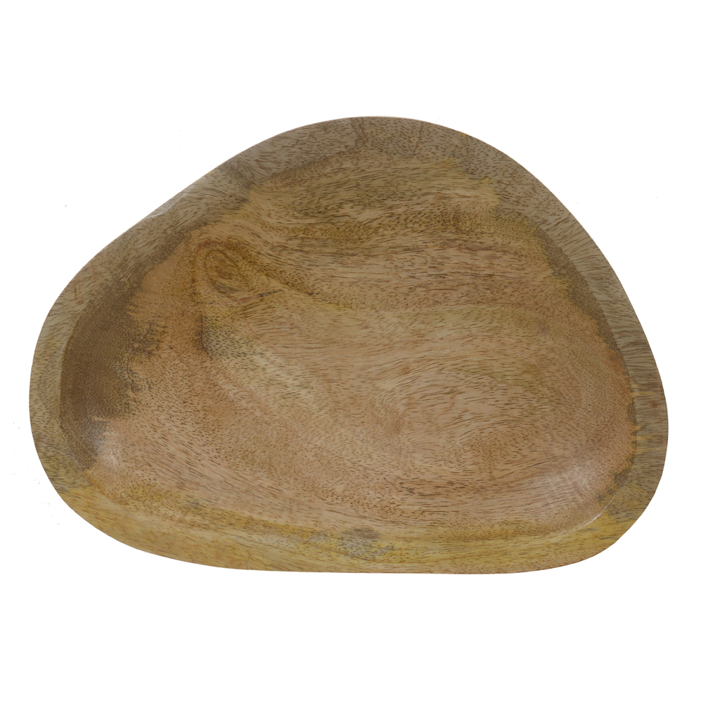 PRATO DE SERVIR MADEIRA 2,5X22X30cm (BEGE)