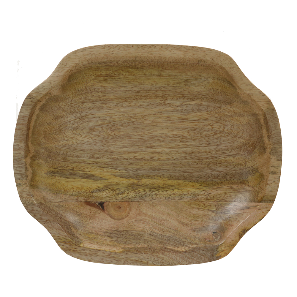 BANDEJA DE MESA MADEIRA 2,5X24,5X30cm (MARROM)