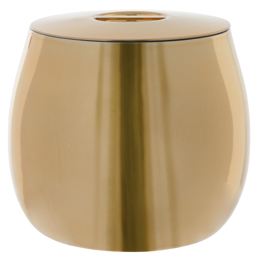 BALDE GELO ACO INOX 1900ml 16,5X15,5cm C/ TAMPA E PEGADOR ESPLENDORE (DOURADO)
