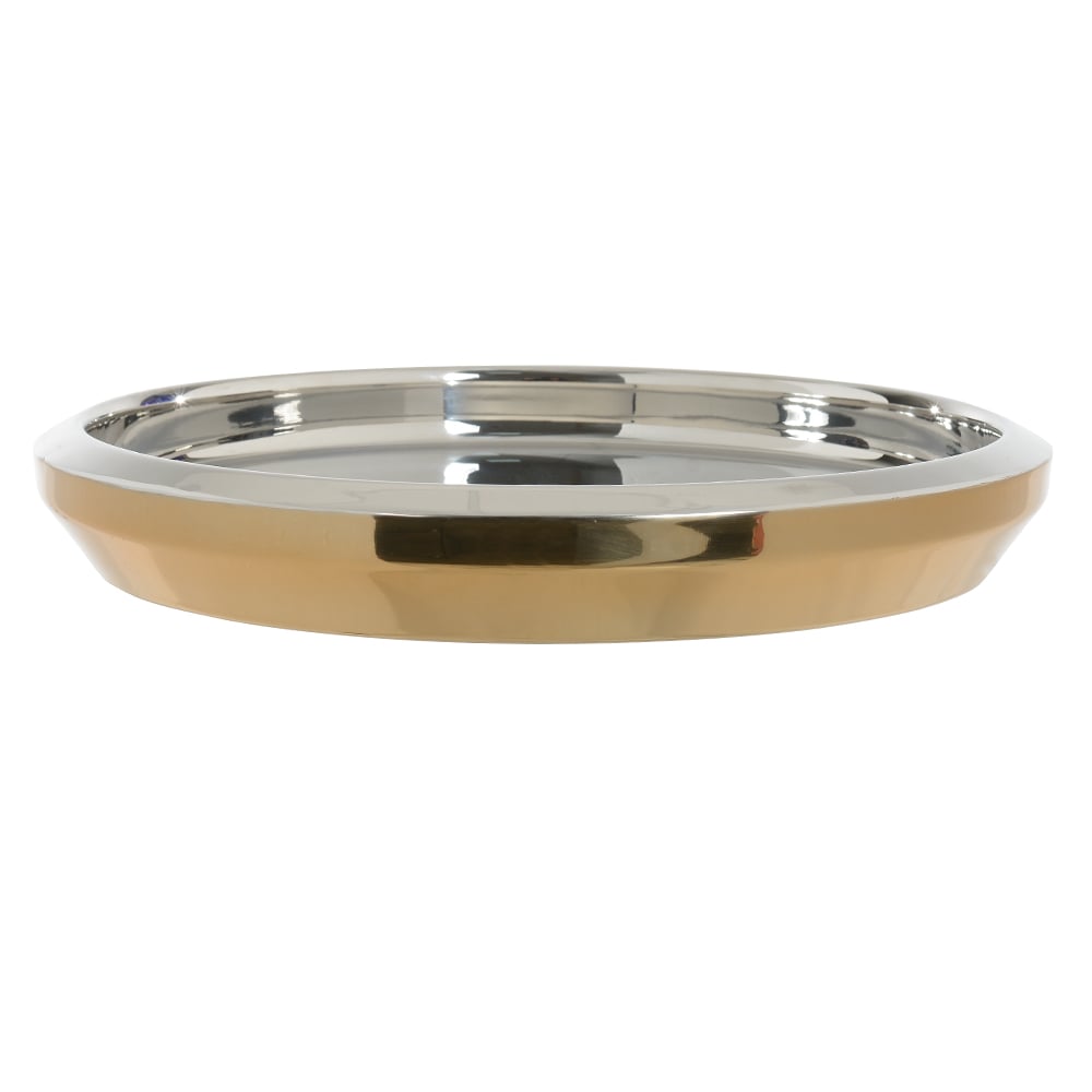 BANDEJA REDONDA ACO INOX 5X34cm ESPLENDORE (DOURADO)