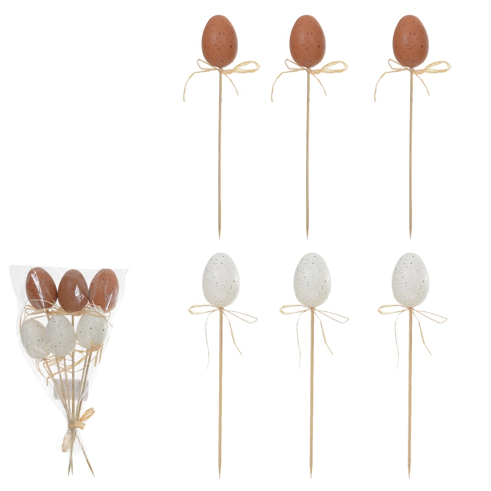 PICK OVO PLT C/6 UND (COLORIDO) 6cm