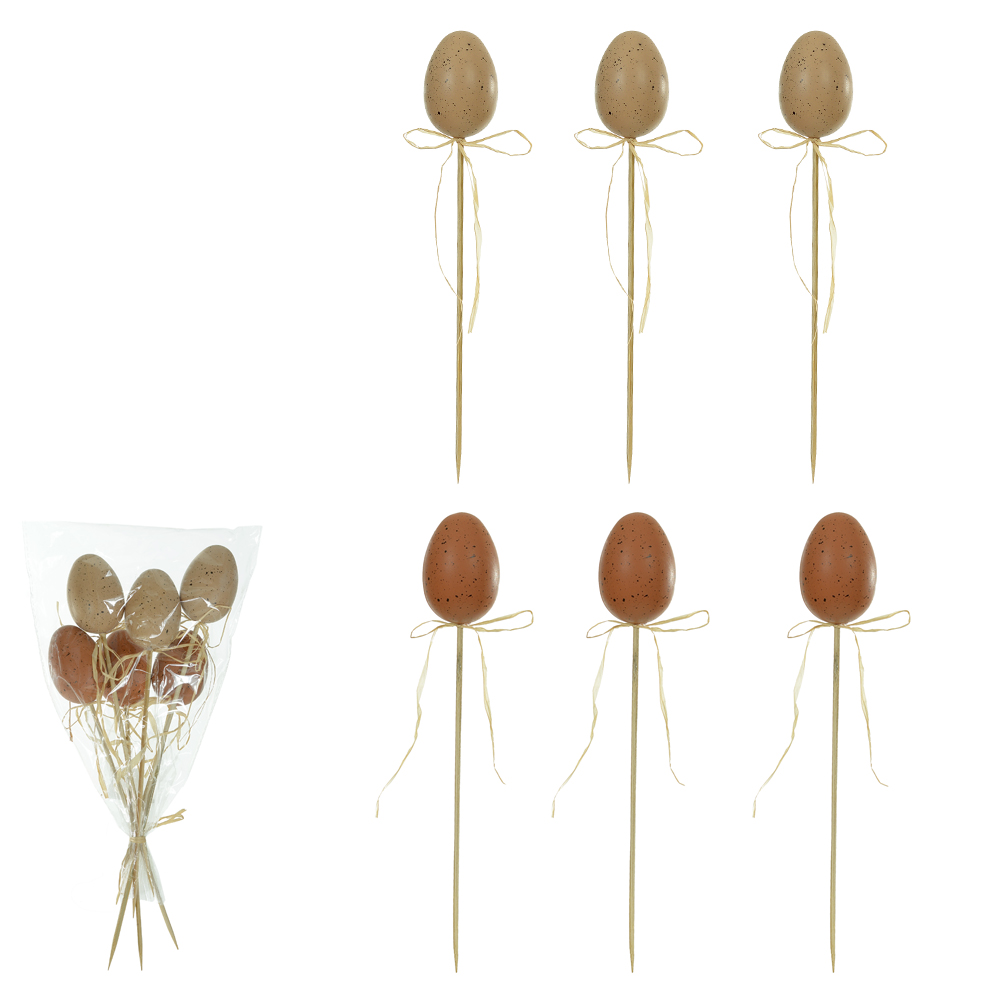PICK OVO PLT C/6 UND (COLORIDO) 6cm