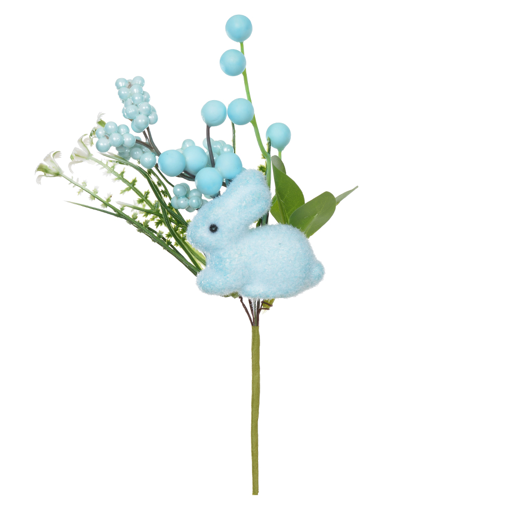 GALHO FOLHAGEM COELHO (AZUL) 22cm