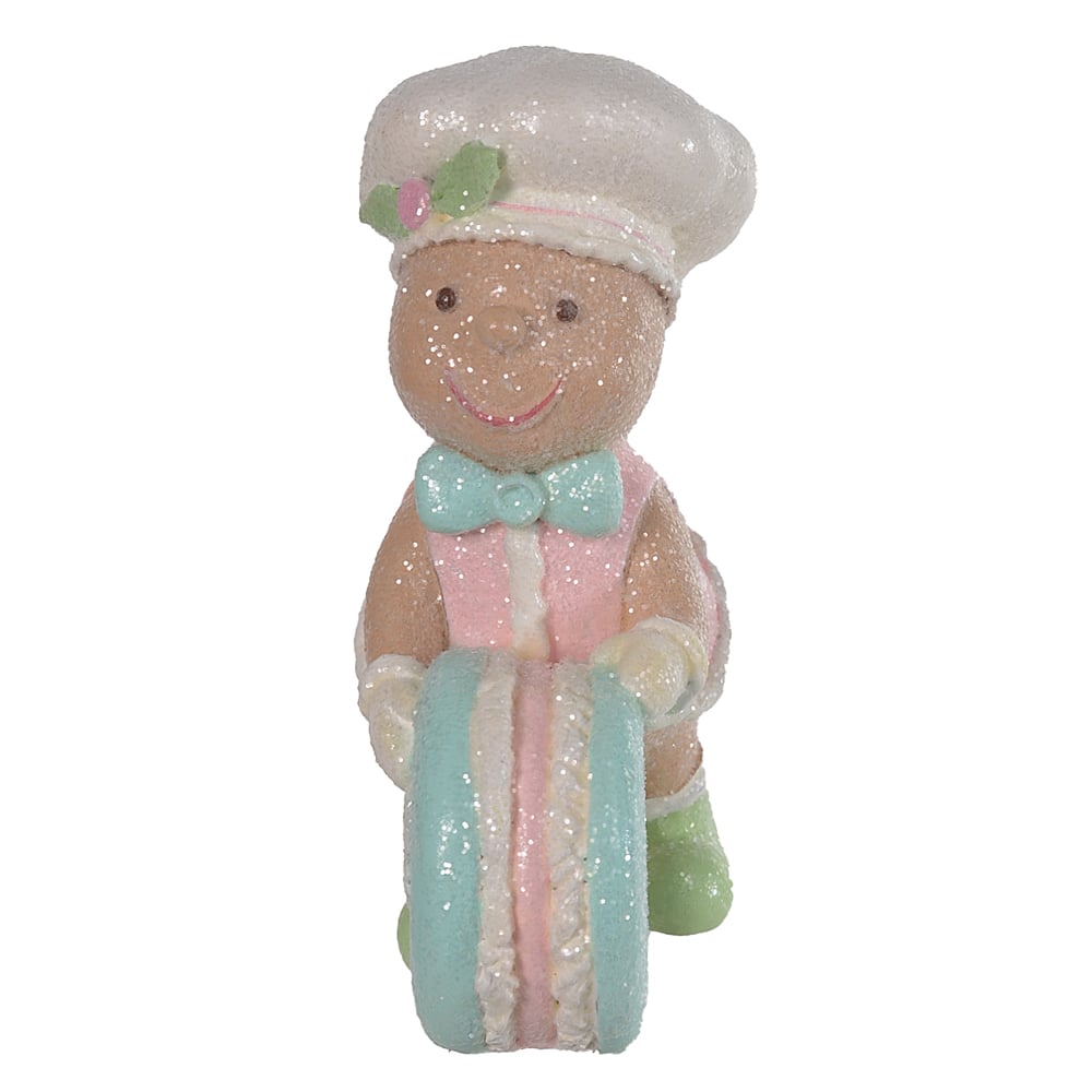 RESINA NATAL GINGERBREAD (ROSA AZUL) 14X10cm