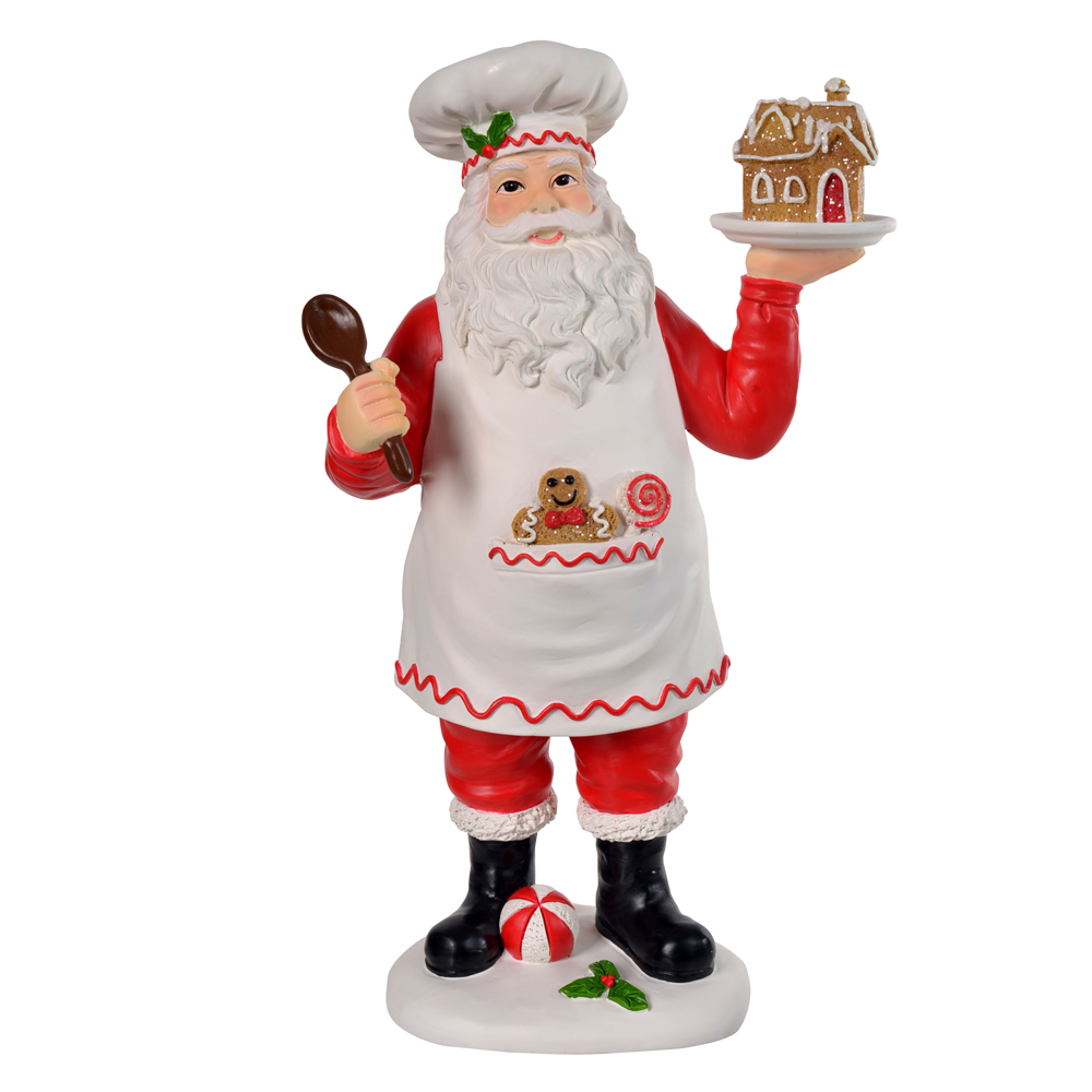 RESINA NATAL PAPAI NOEL GINGERBREAD (VERMELHO) 32X19cm