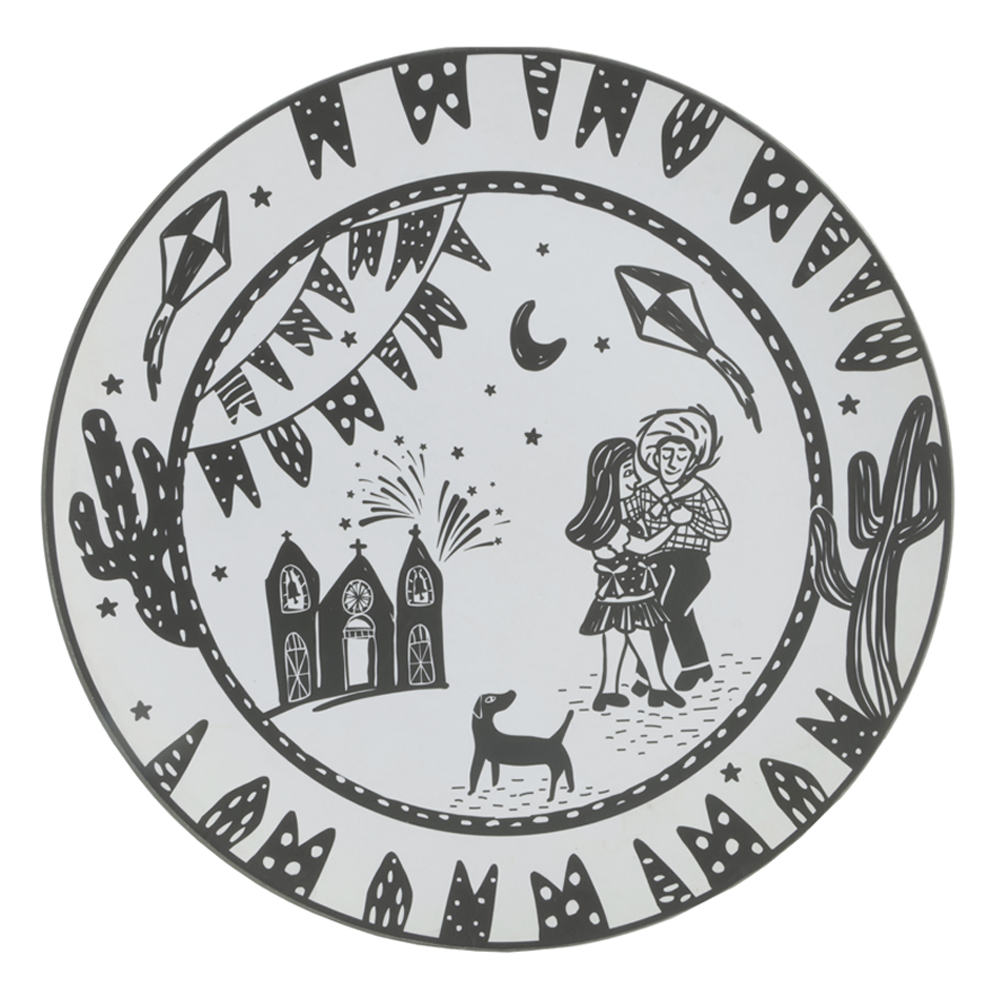 SOUSPLAT SAO JOAO (PRETO BRANCO) 35cm 33D