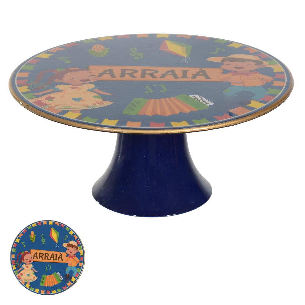 SUPORTE DOCES SAO JOAO (AZUL) 10X25cm 22D