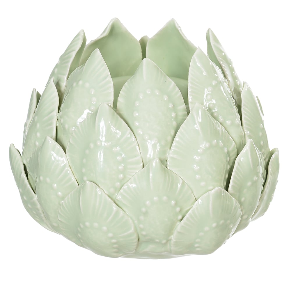 OBJETO DECORATIVO ALCACHOFRA (VERDE MENTA) 12,5cm