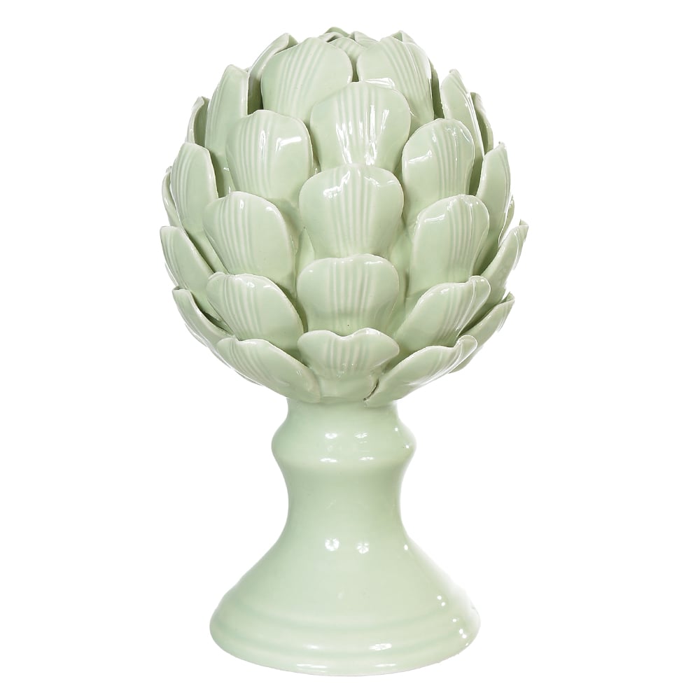 OBJETO DECORATIVO ALCACHOFRA (VERDE MENTA) 10X10X17cm