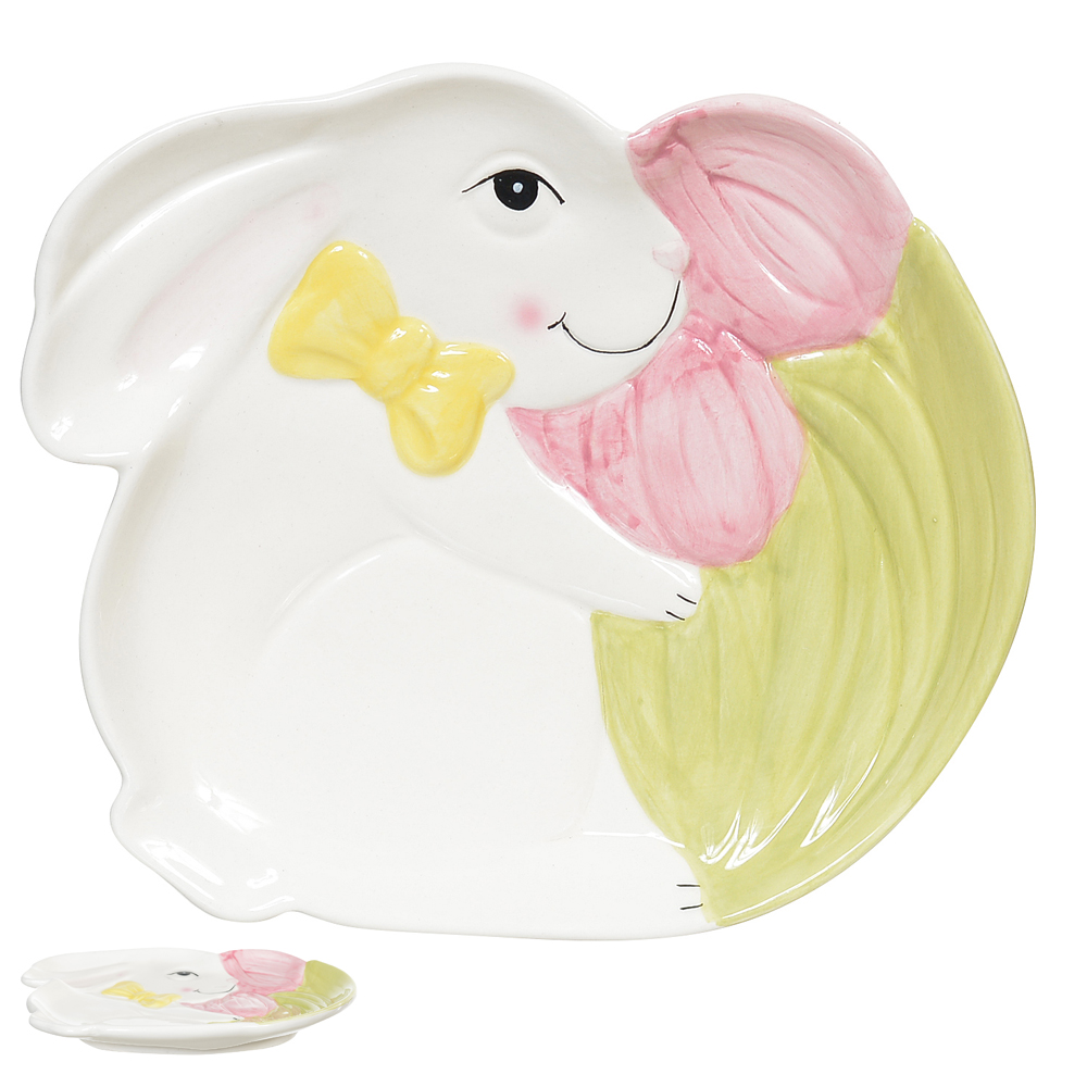 OBJETO DECORATIVO COELHO (COLORIDO) 18cm