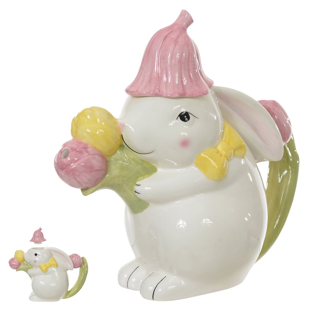 OBJETO DECORATIVO COELHO (COLORIDO) 20cm