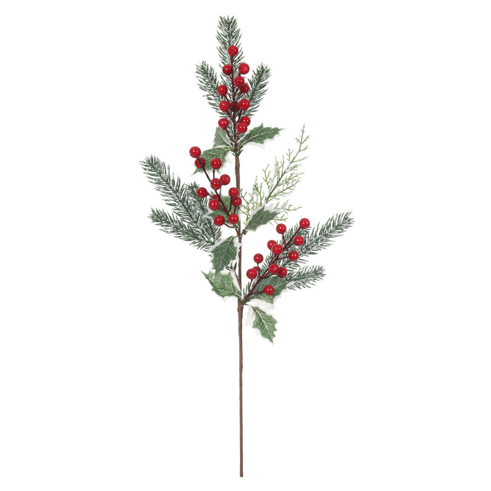 H.BERRY NATAL NEVADO C/PINHA (VERMELHO) 67cm