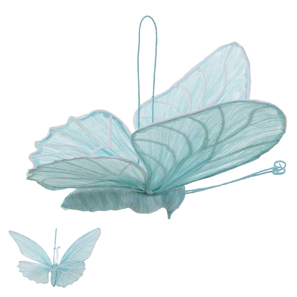 PENDENTE BORBOLETA PAPEL (TURQUESA) 50X36X8cm