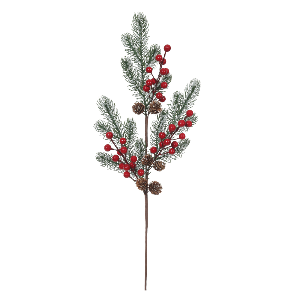 H.BERRY NATAL NEVADO C/PINHA (VERMELHO) 61cm